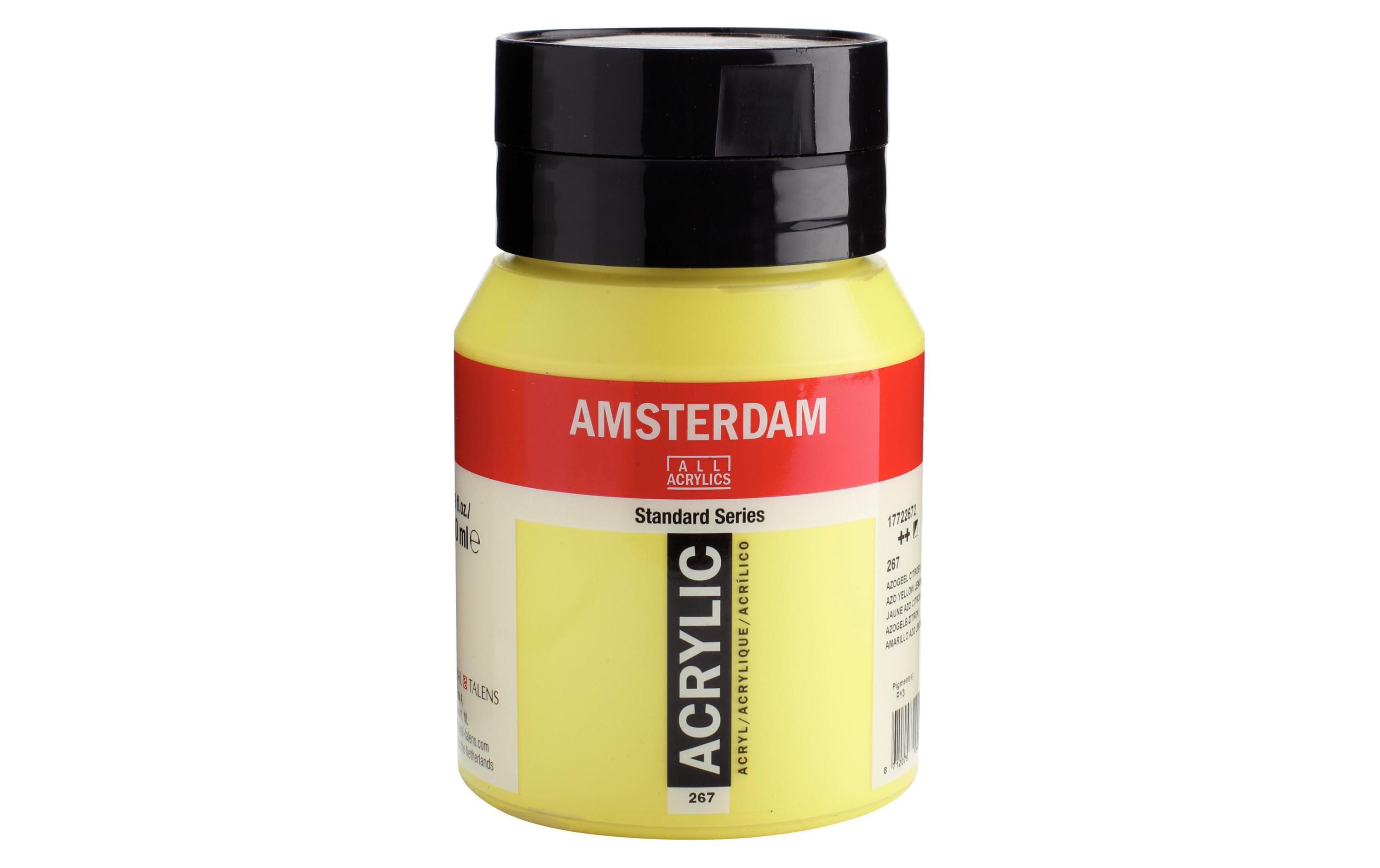Amsterdam Acrylfarbe Standard 267 500 ml, Farbe: Azogelb Zitron, Halbdeckend