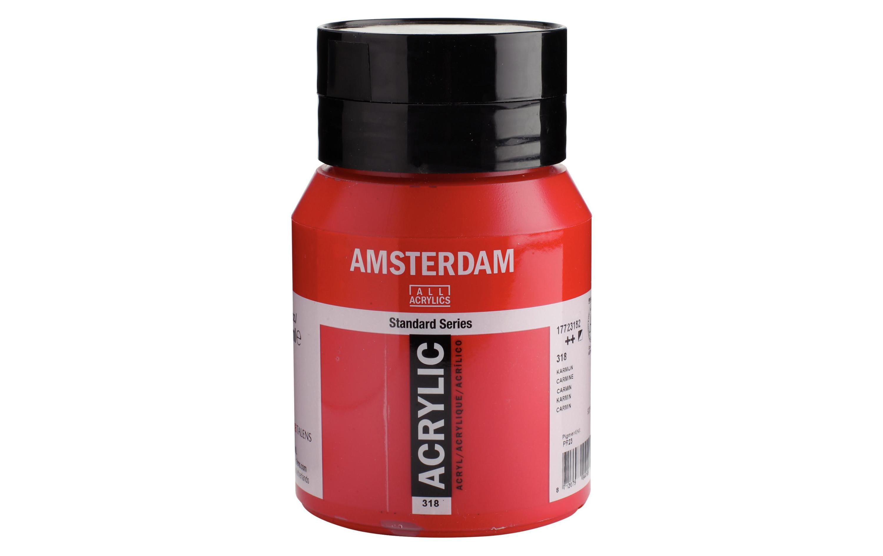 Amsterdam Acrylfarbe Standard 318 500 ml, Farbe: Karmin, Halbdeckend