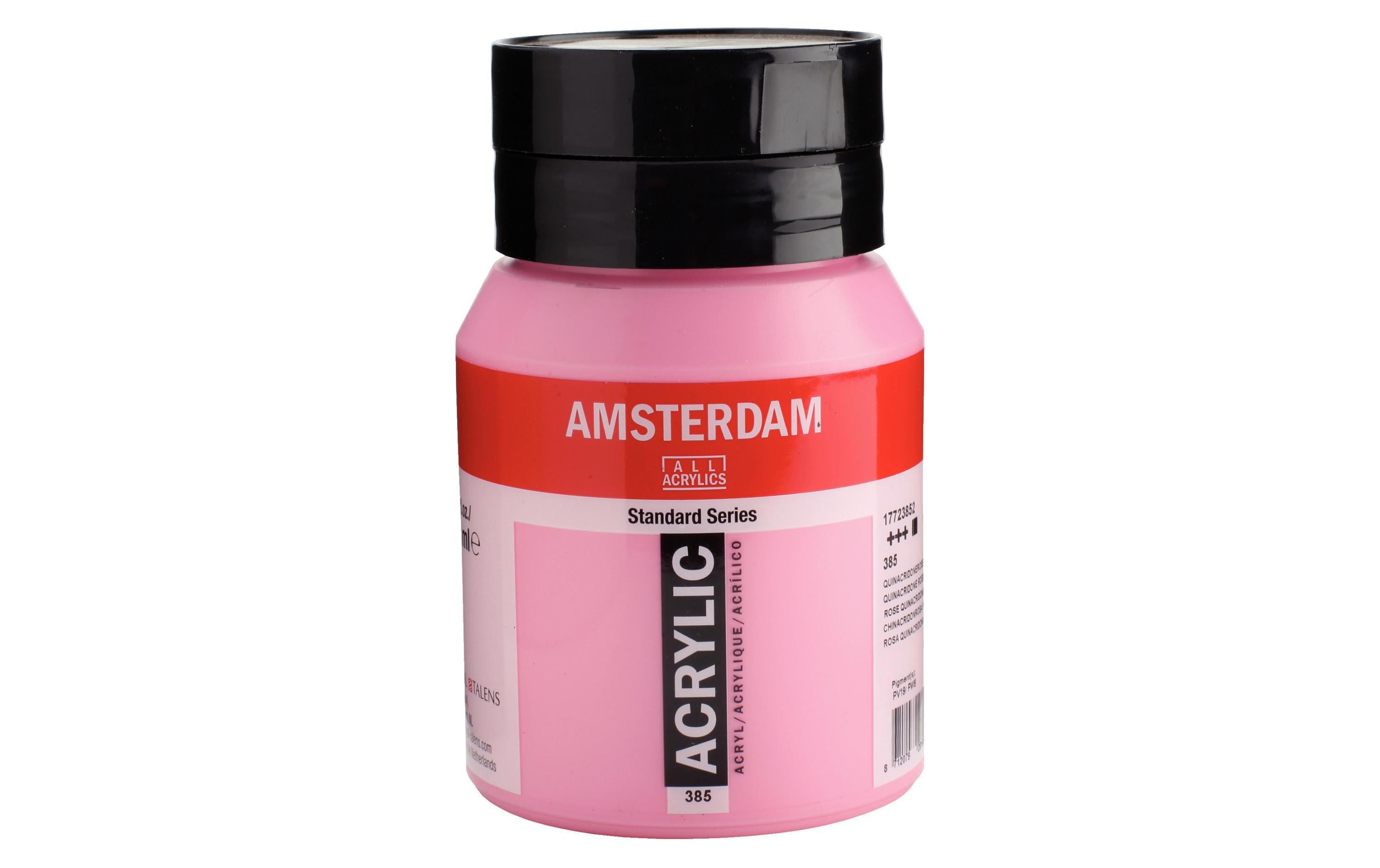 Amsterdam Acrylfarbe Standard 385 500 ml, Farbe: Chinacridonrosa H, Deckend