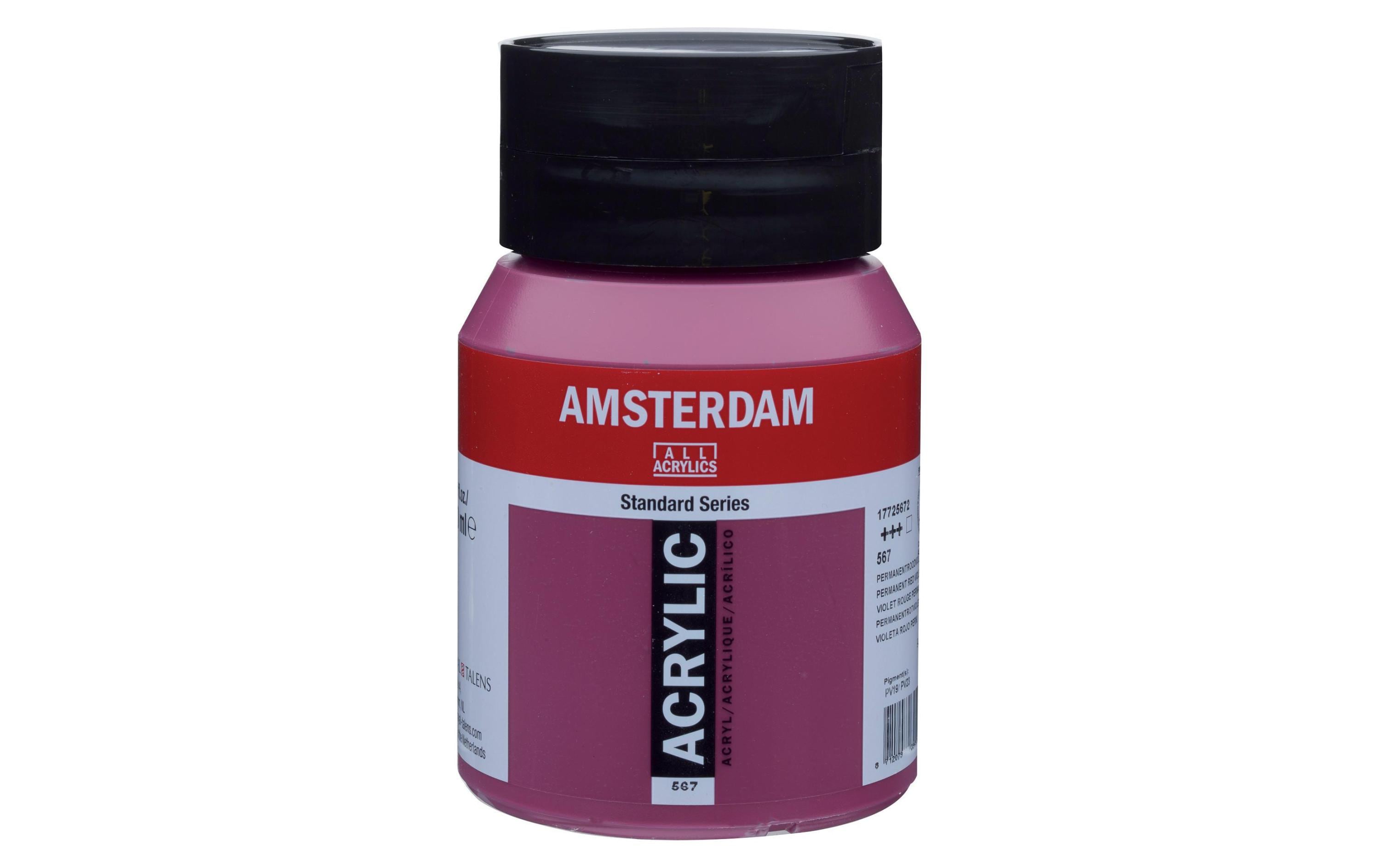 Amsterdam Acrylfarbe Standard 577 500 ml, Farbe: Perm. Rotviolett H, Deckend