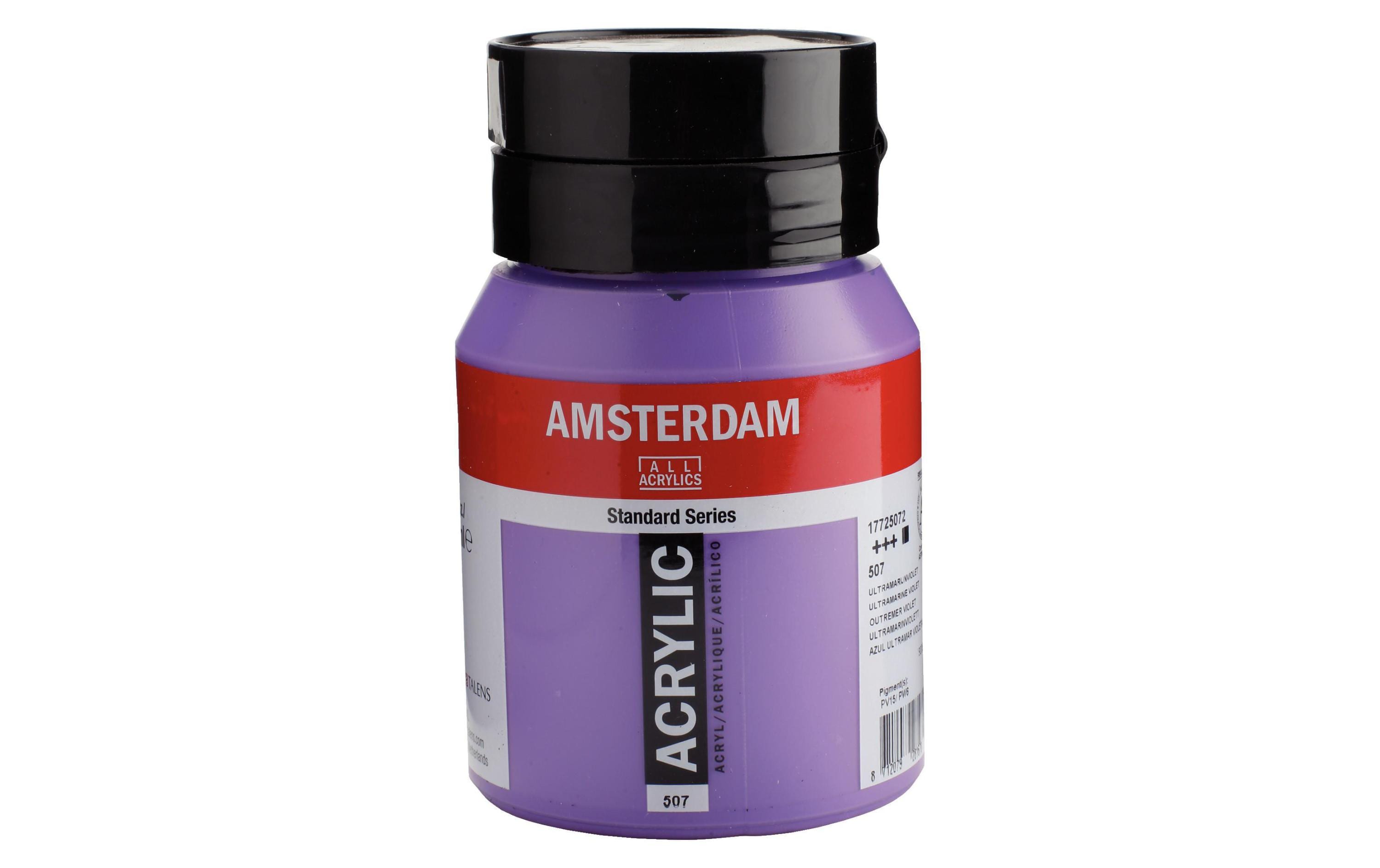 Amsterdam Acrylfarbe Standard 507 500 ml, Farbe: Ultramarinviolett, Deckend