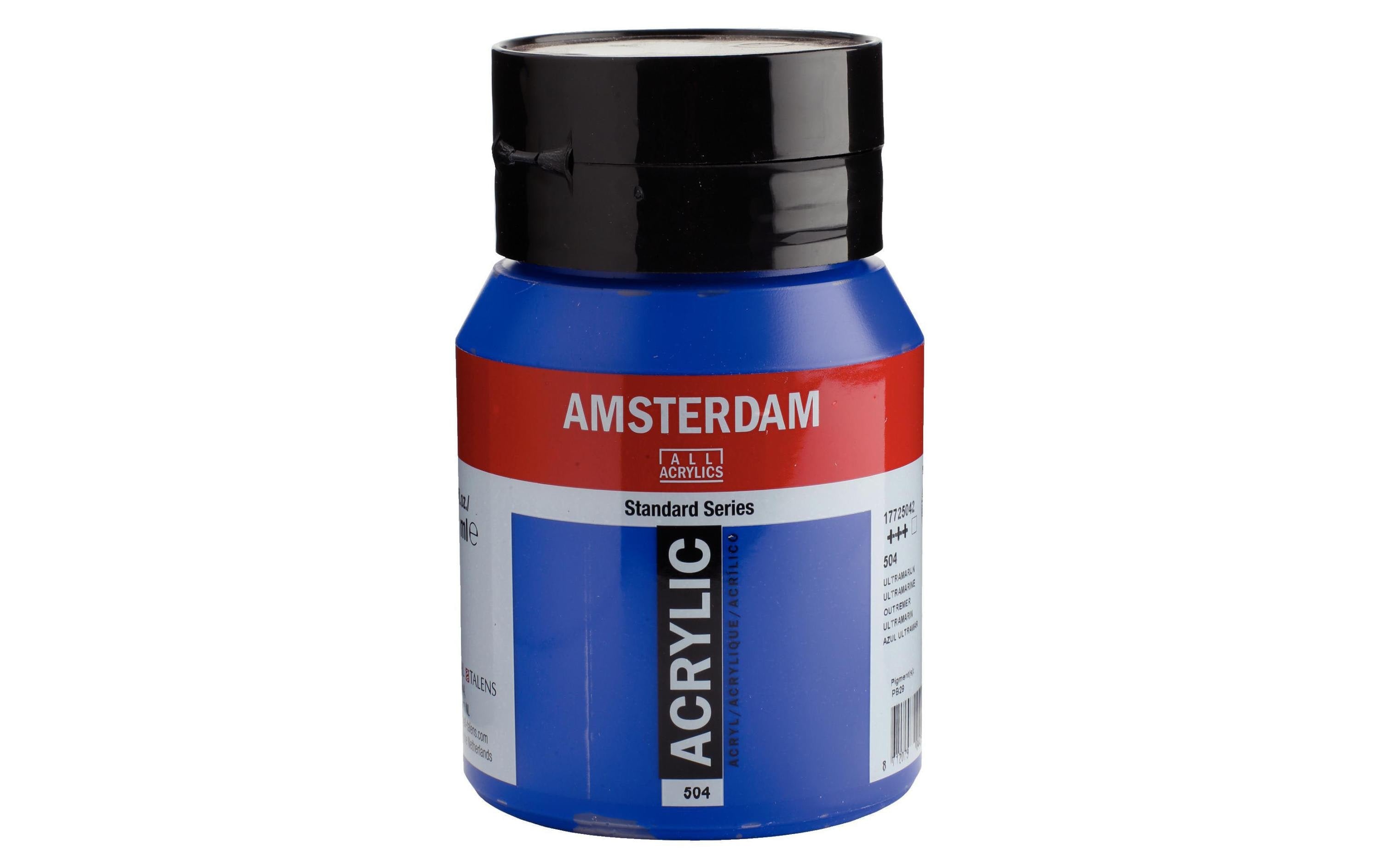 Amsterdam Acrylfarbe Standard 504 500 ml, Farbe: Ultramarin, Transparent