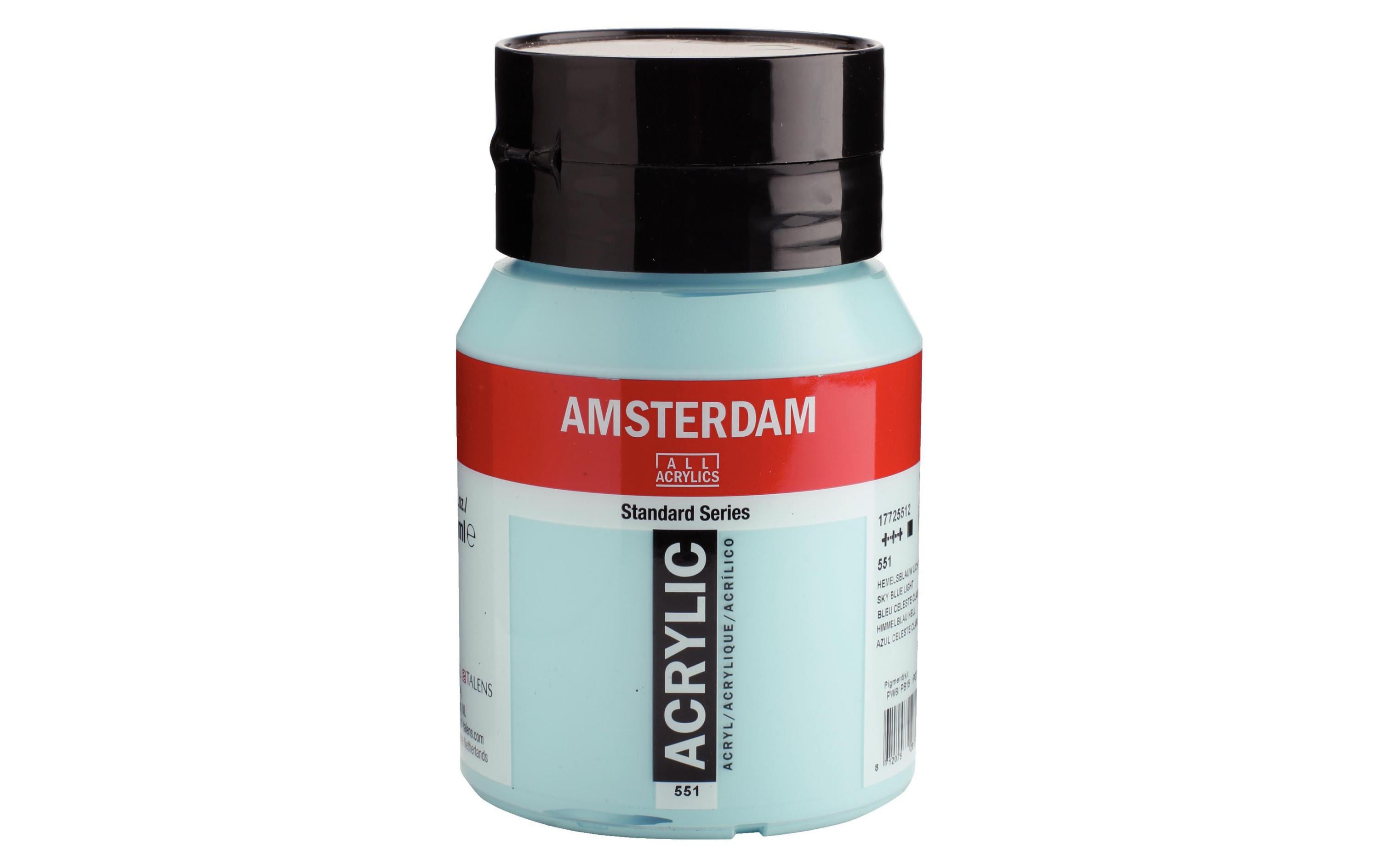 Amsterdam Acrylfarbe Standard 551 500 ml, Farbe: Himmelblau H, Deckend