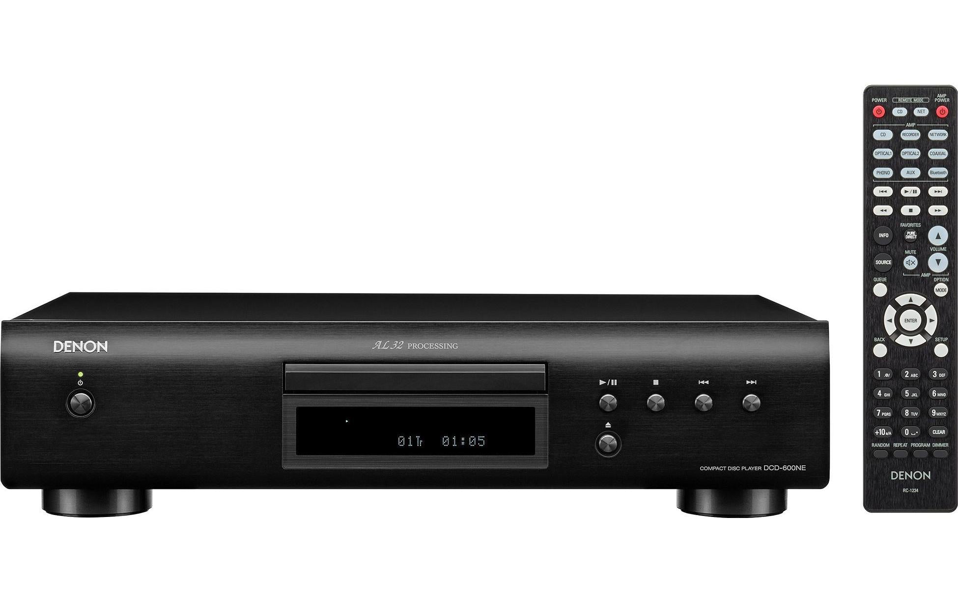 Denon DCD-600, CD-Player, schwarz DAC, Advanced AL32 Processing Plus