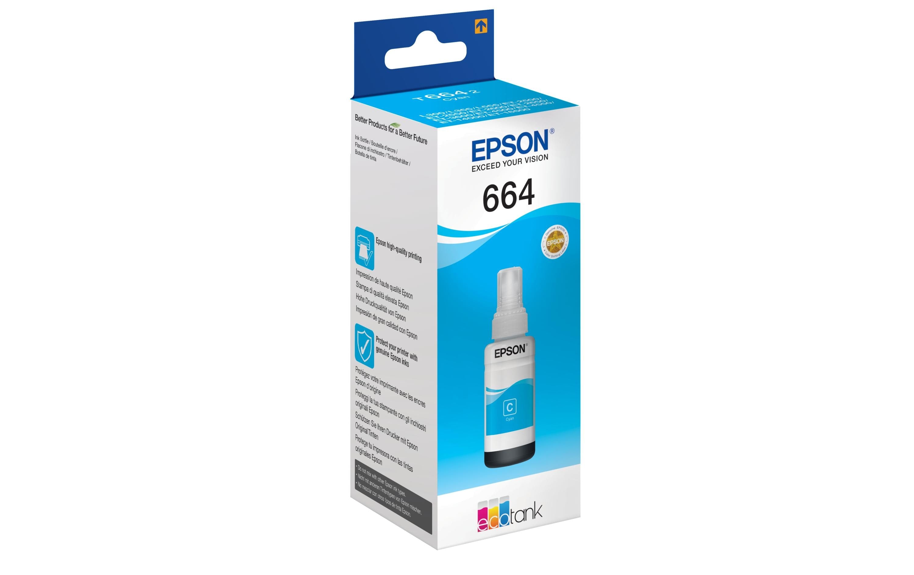 Tinte Epson C13T664240 cyan, 70ml zu Ecotank L355/L555