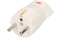 Reiseadapter Schweiz T23 Stecker / Schuko 3-Pol weiss, max. 16 A