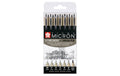 Sakura Fineliner Pigma Micron 6 Stifte plus 1 Brush