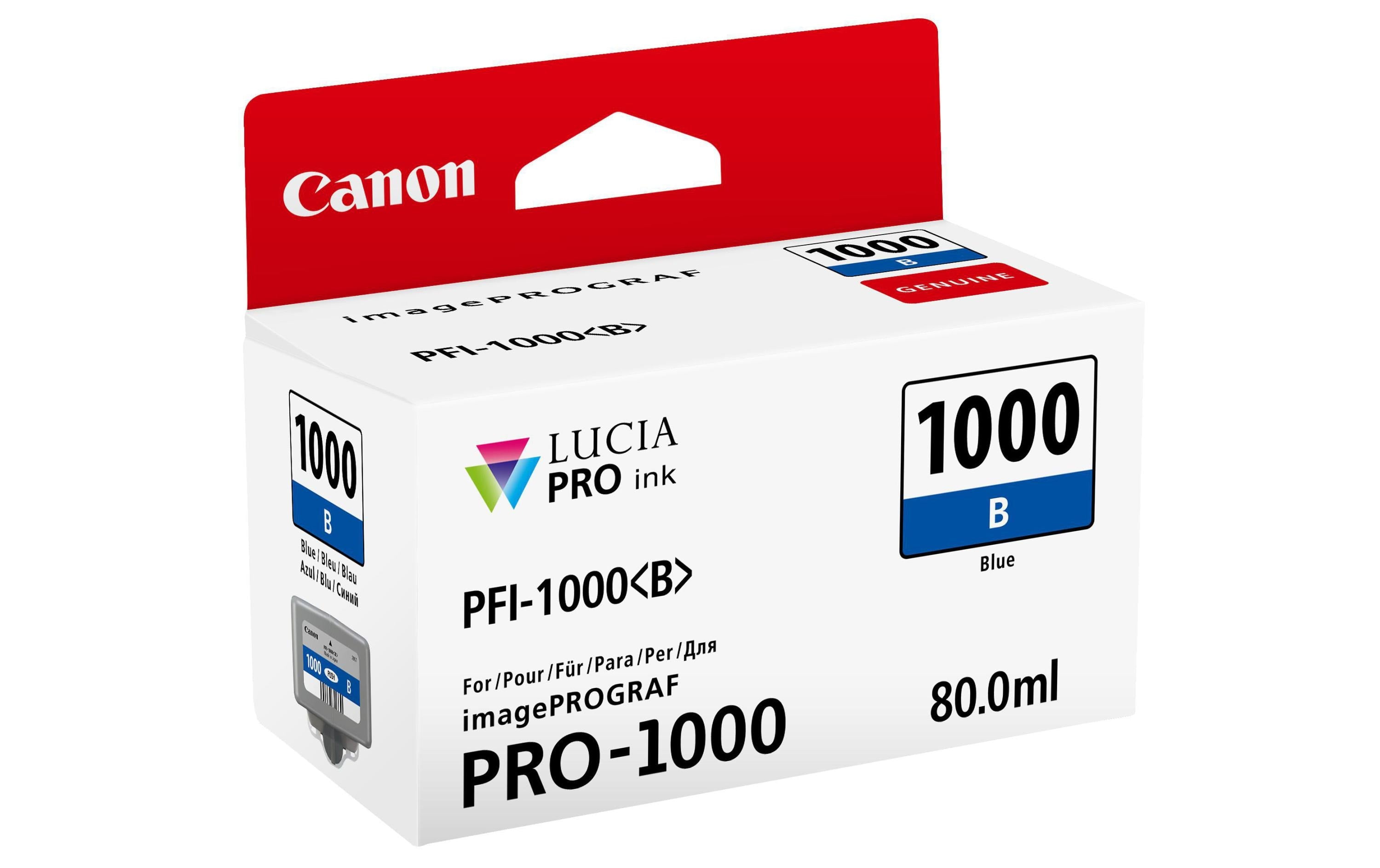 Tinte Canon PFI-1000B blue blue, Inhalt: 80ml