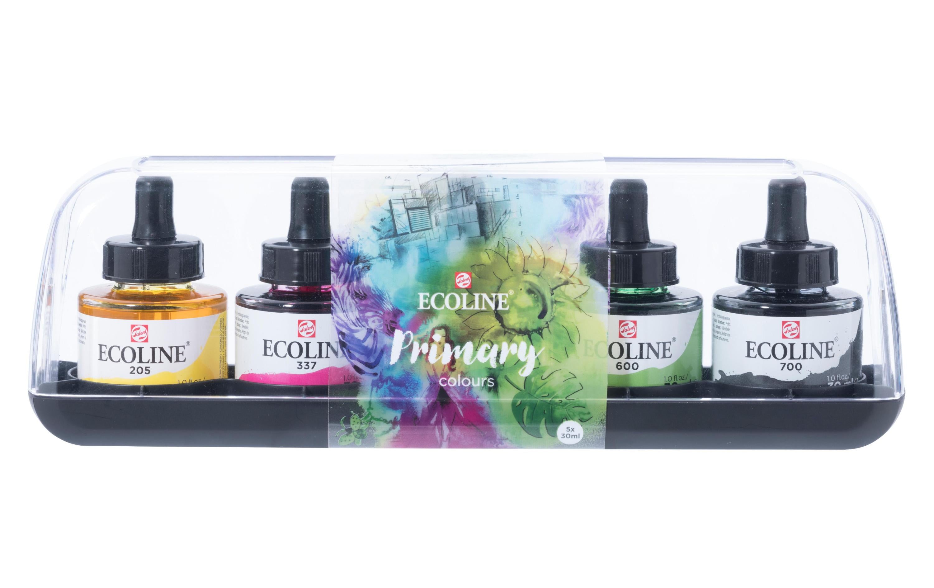 Talens Wasserfarbe Ecoline Primär Inhalt: 5 Gläser à 30 ml