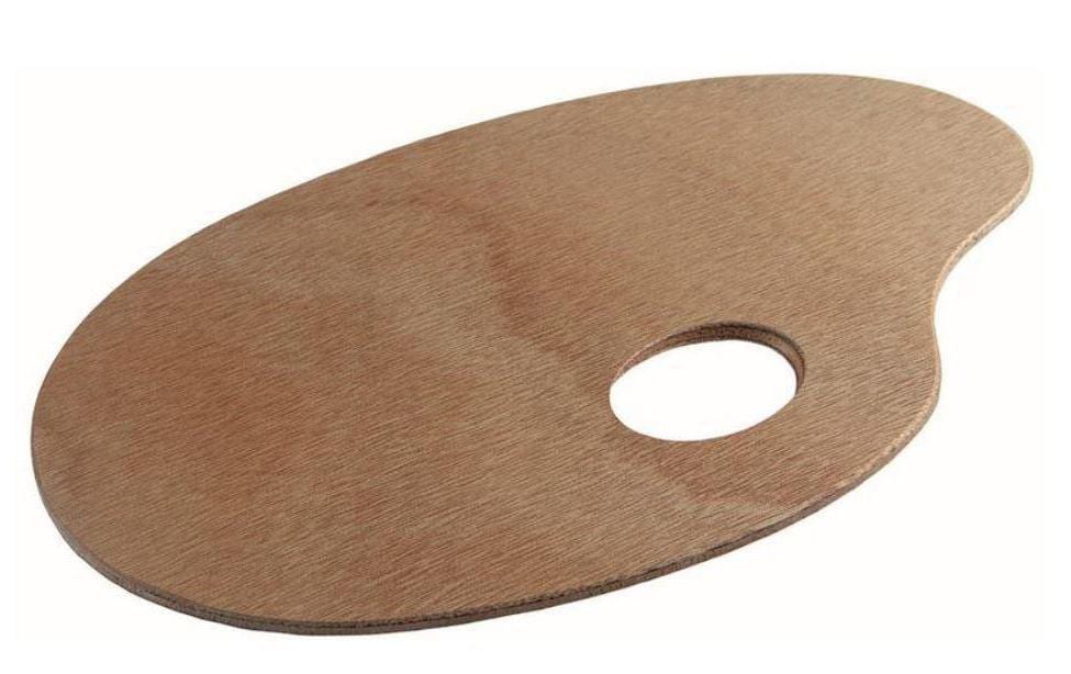 Talens Farbpalette Holz Oval Grösse 21 x 30 cm