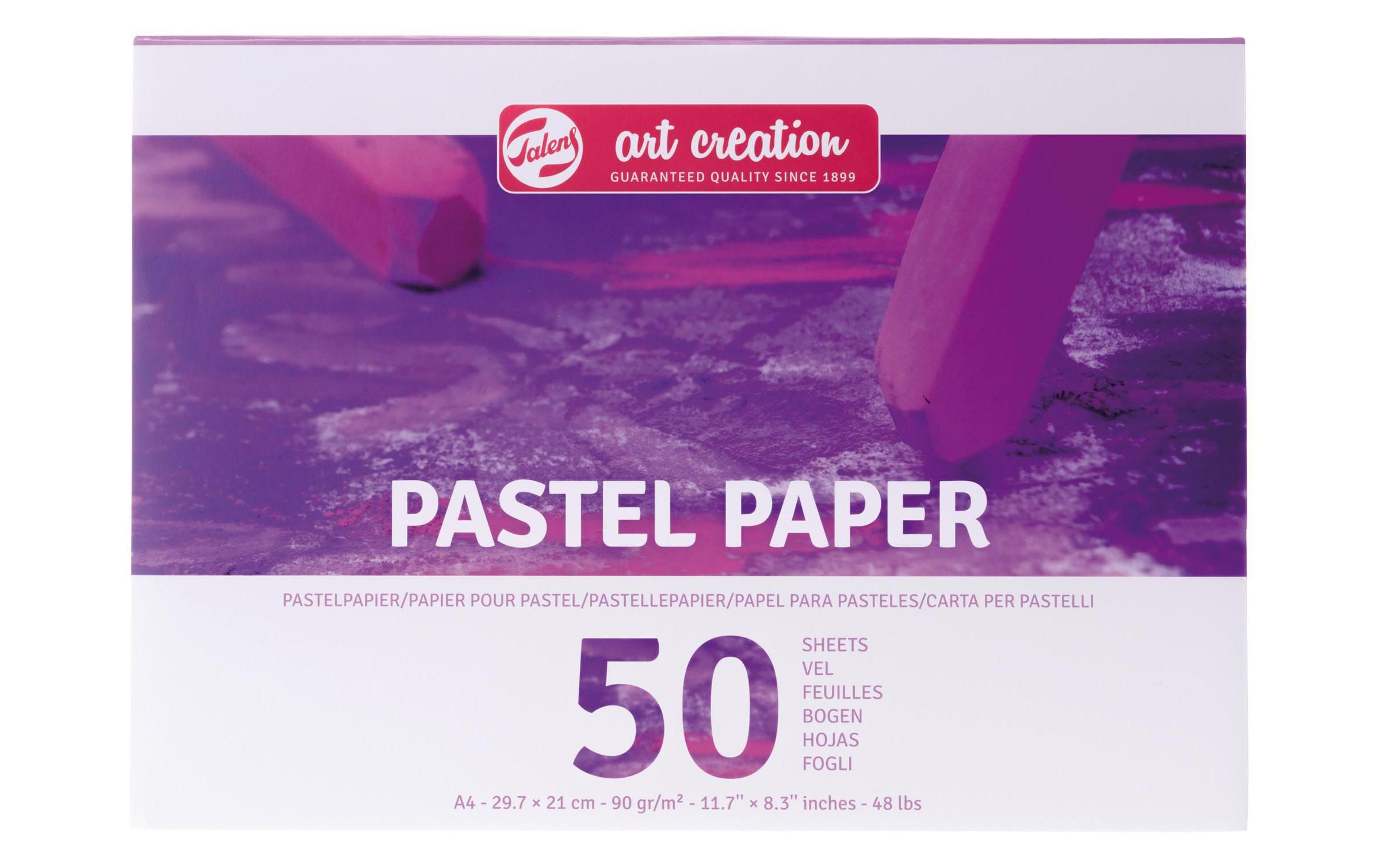 Talens Pastellpapier A4 90g/m2, 50 Bogen, farbig