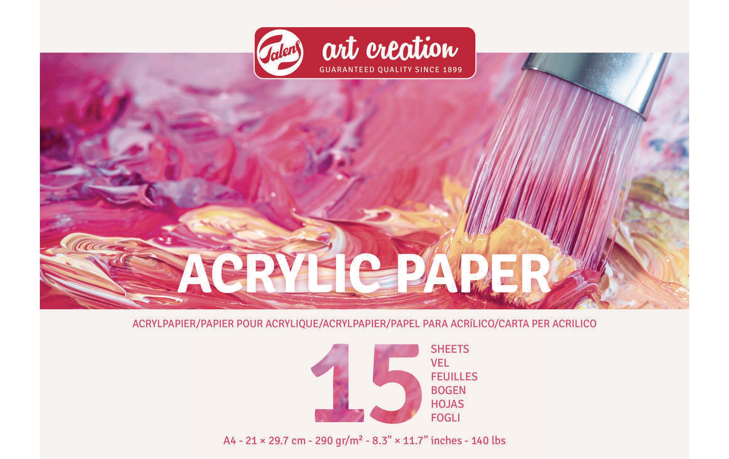 Talens Acrylpapier A4 290g/m2, 15 Bogen