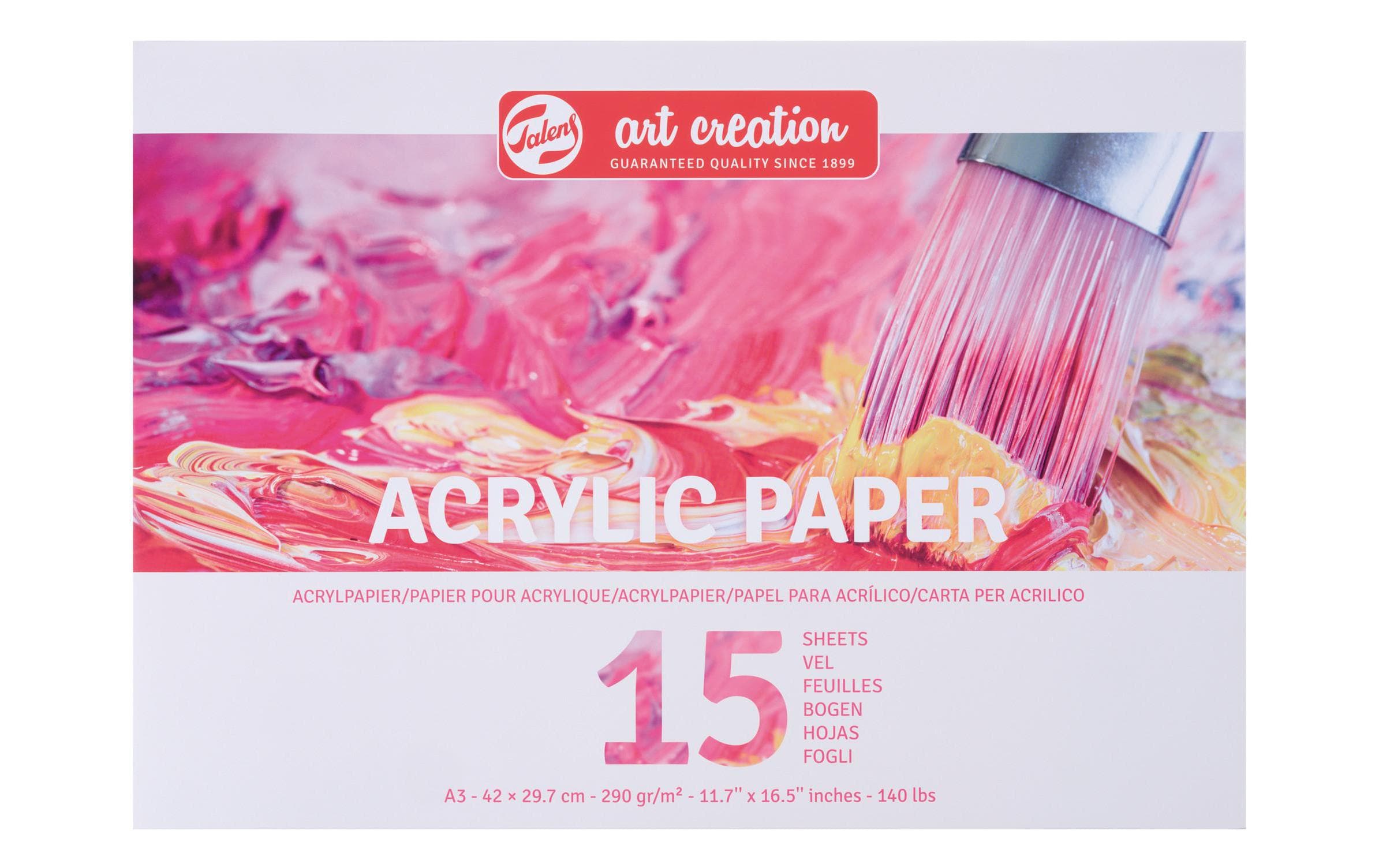 Talens Acrylpapier A3 290g/m2, 15 Bogen