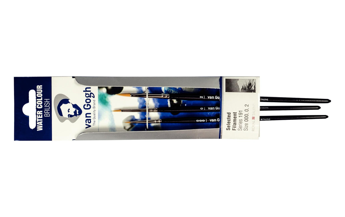 Van Gogh Aquarell-Pinsel Set Series 191 3er-Set, Grössen: 000-0-2