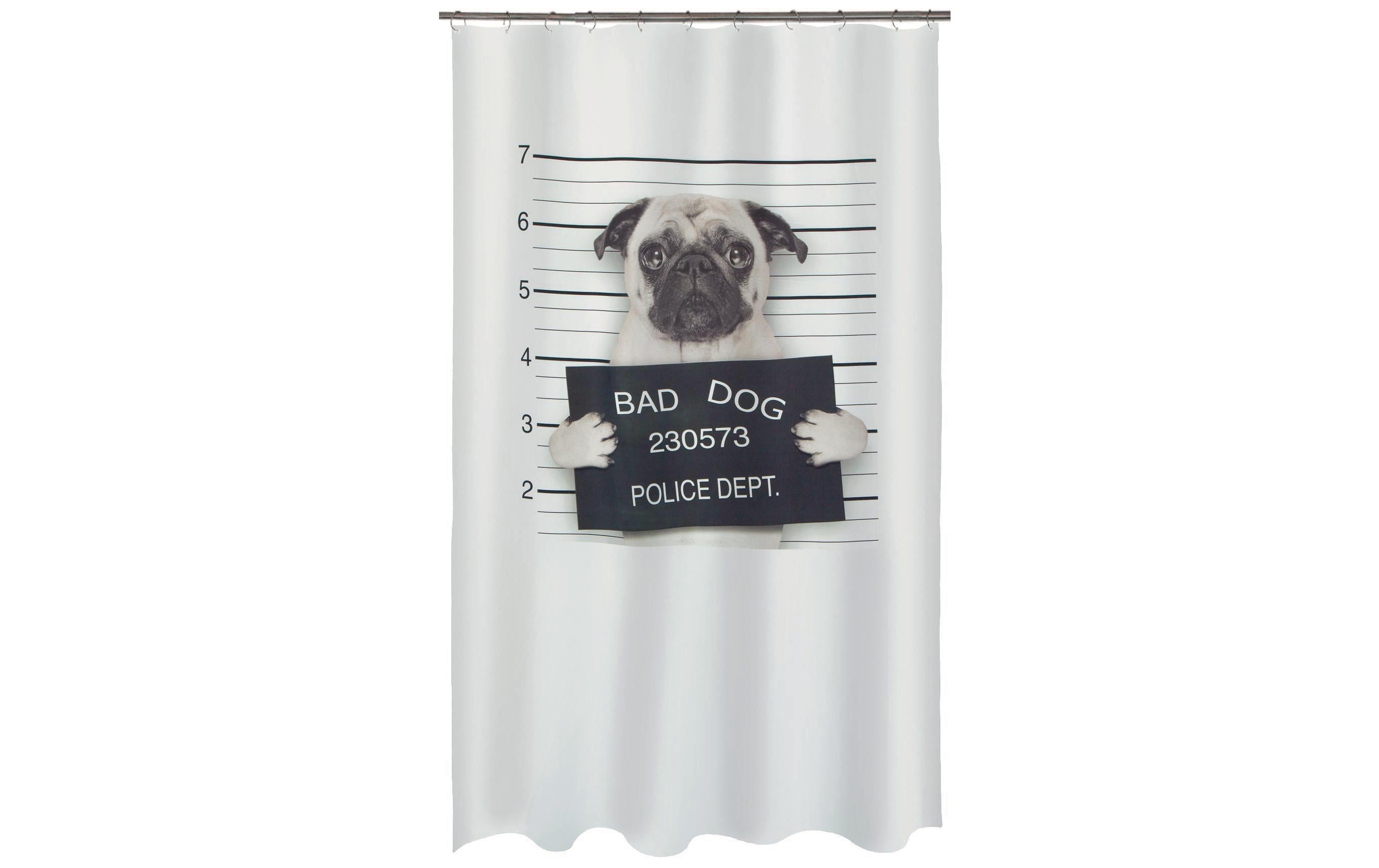 spirella BAD DOG Duschvorhang Polyester, 180 x 200 cm, waschbar