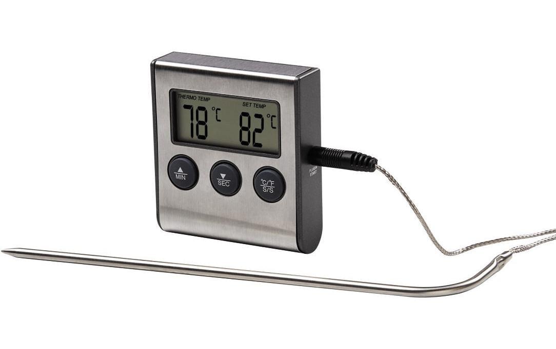 Xavax Digitales Bratenthermometer mit Timer 00111374, Bratenthermometer