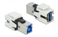 Delock Keystone USB3.0 A-Buchse - B-Buchse für USB3.0 Geräte, weiss