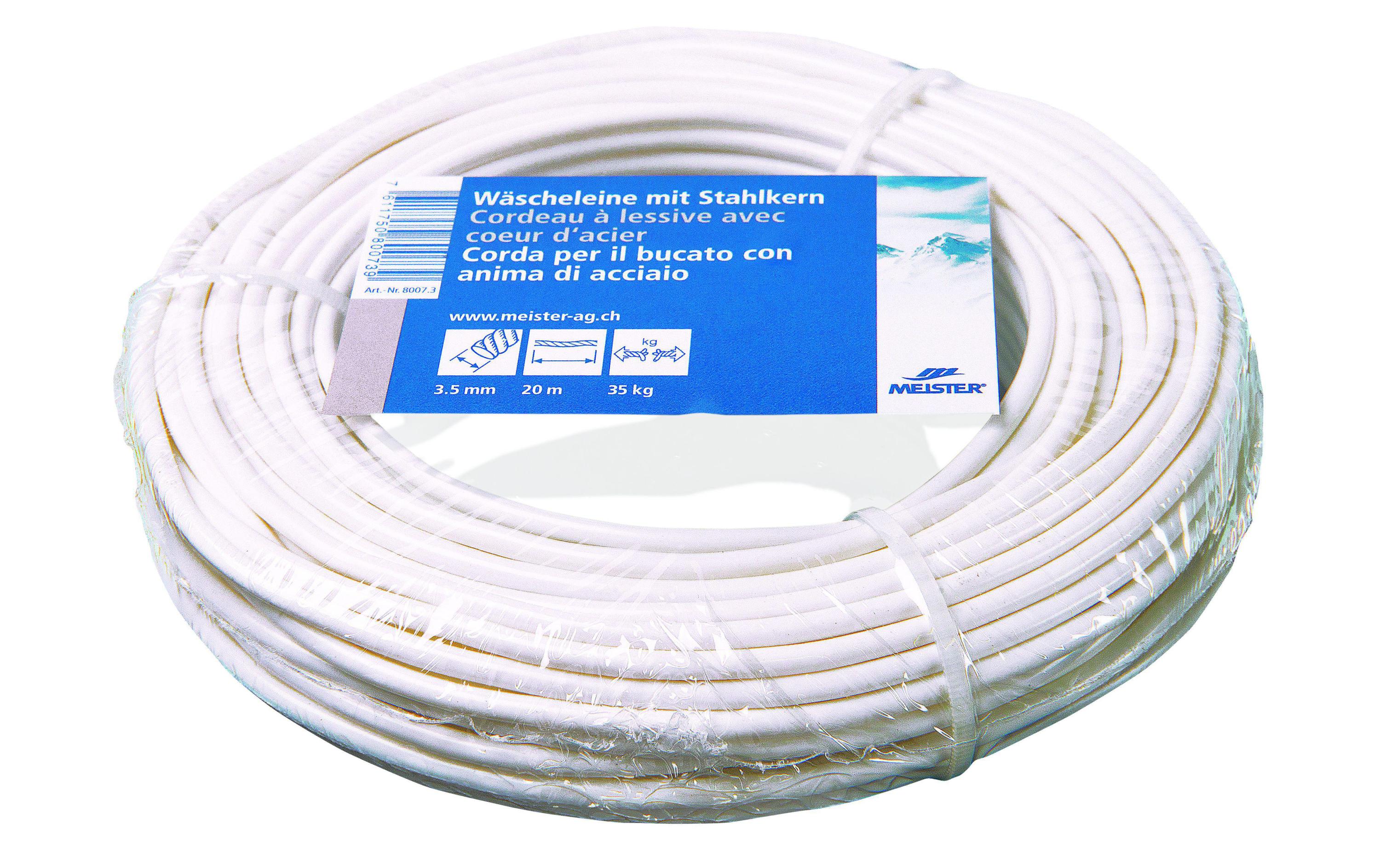 Meister WAESCHELEINE PVC MIT STAHLKERN 3.5MM 20M