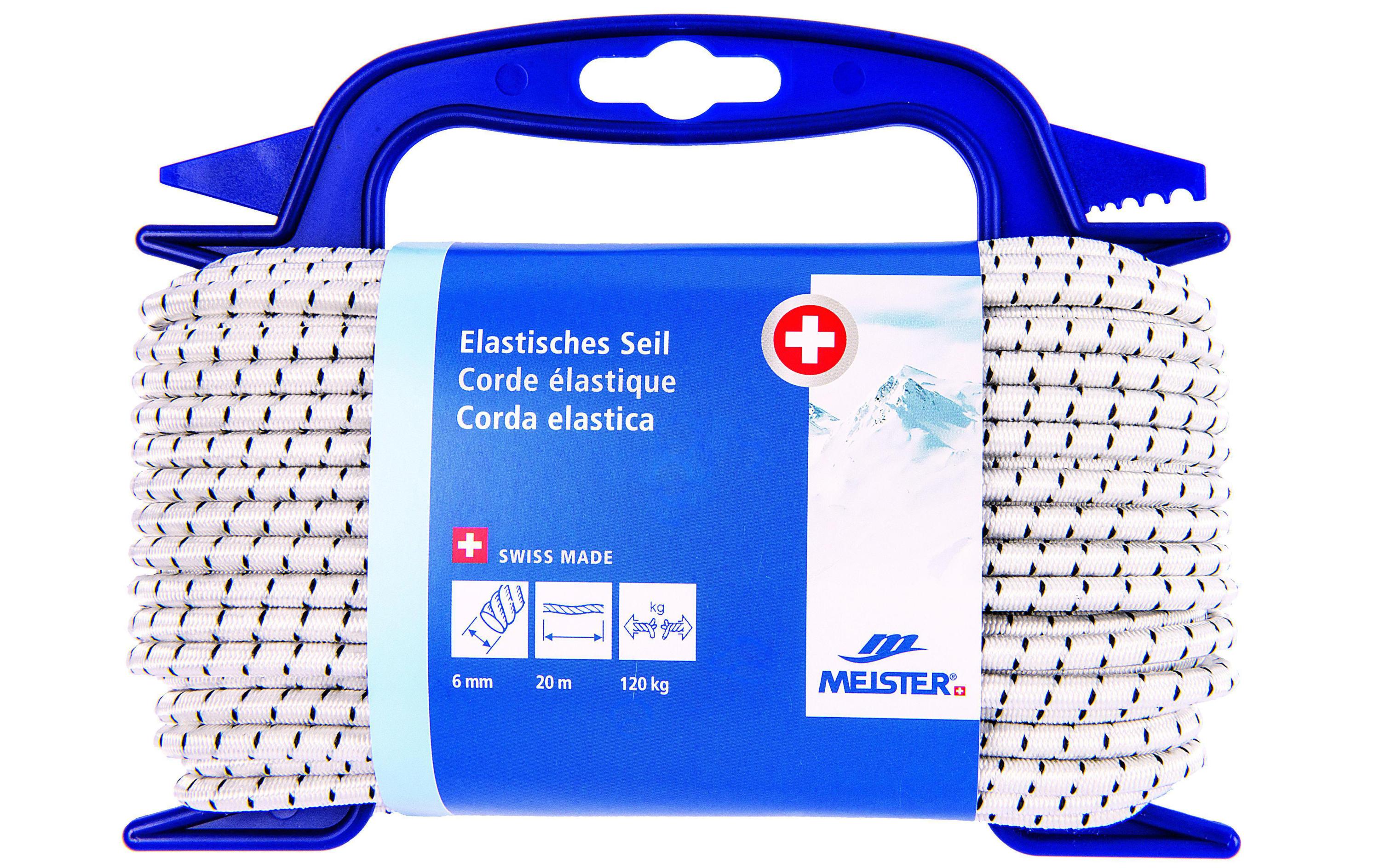 Meister ELAST. SEIL WEISS-SCHWARZ 6MM 20M