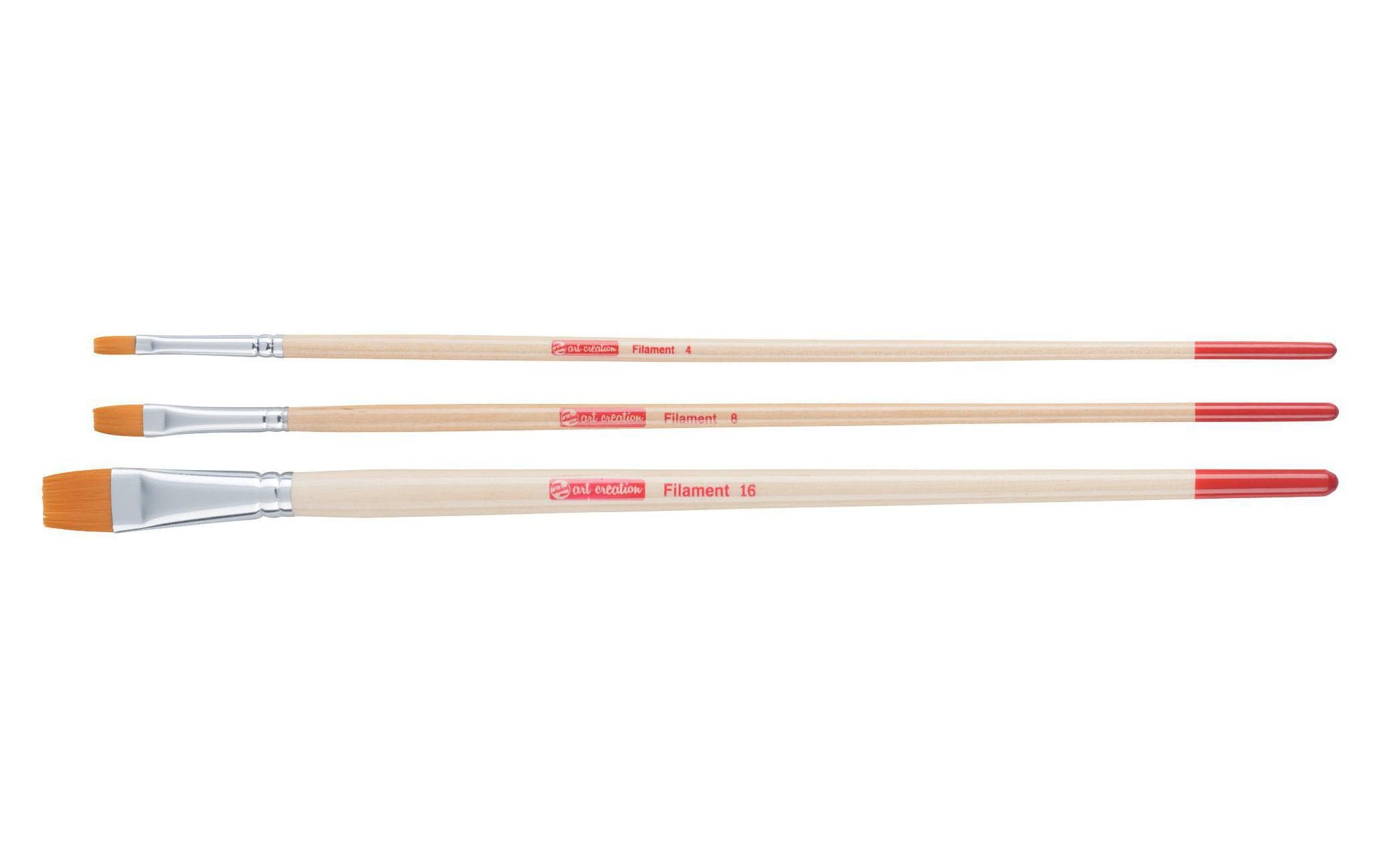 Talens Öl/Acryl-Pinsel 3er Set Flach Grössen: 4-8-16, Polyester