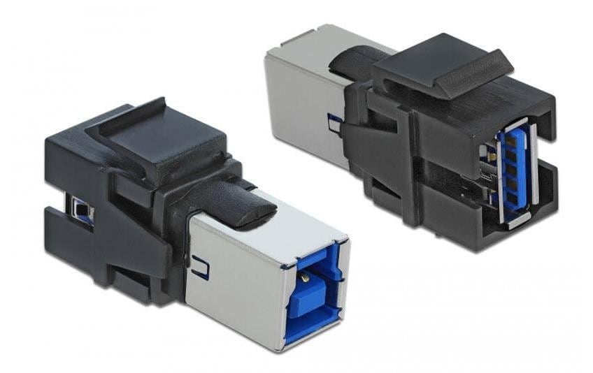 Delock Keystone USB3.0 A-Buchse - B-Buchse für USB3.0 Geräte, schwarz