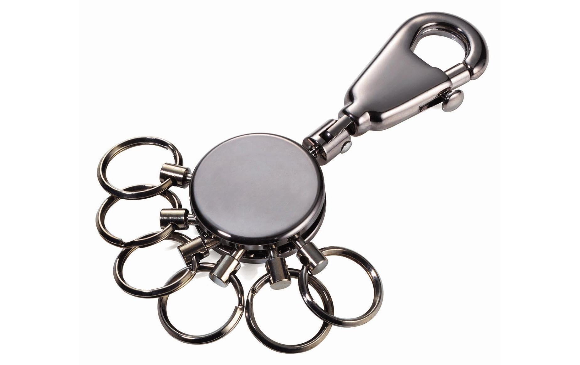 TROIKA Schlüsselanhänger Patent mit 6 ausklinkbaren Ringen