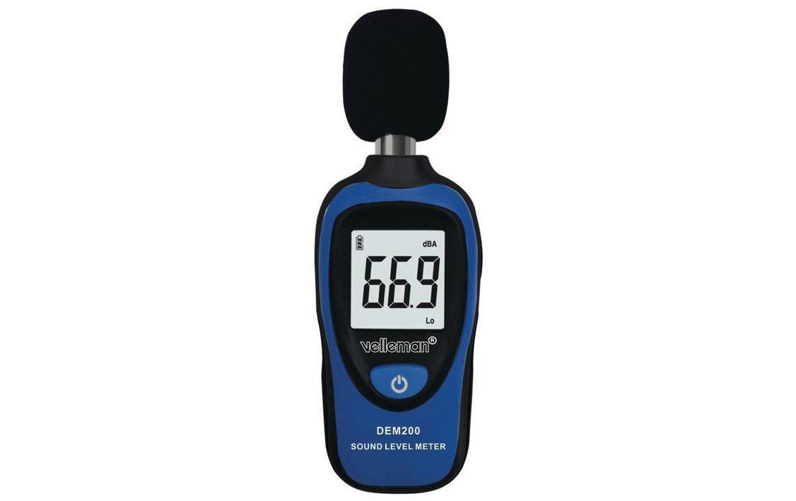 Velleman DEM200 Schallpegel Messgerät MAX/MIN-Funktion, Auflösung: 0.1dB