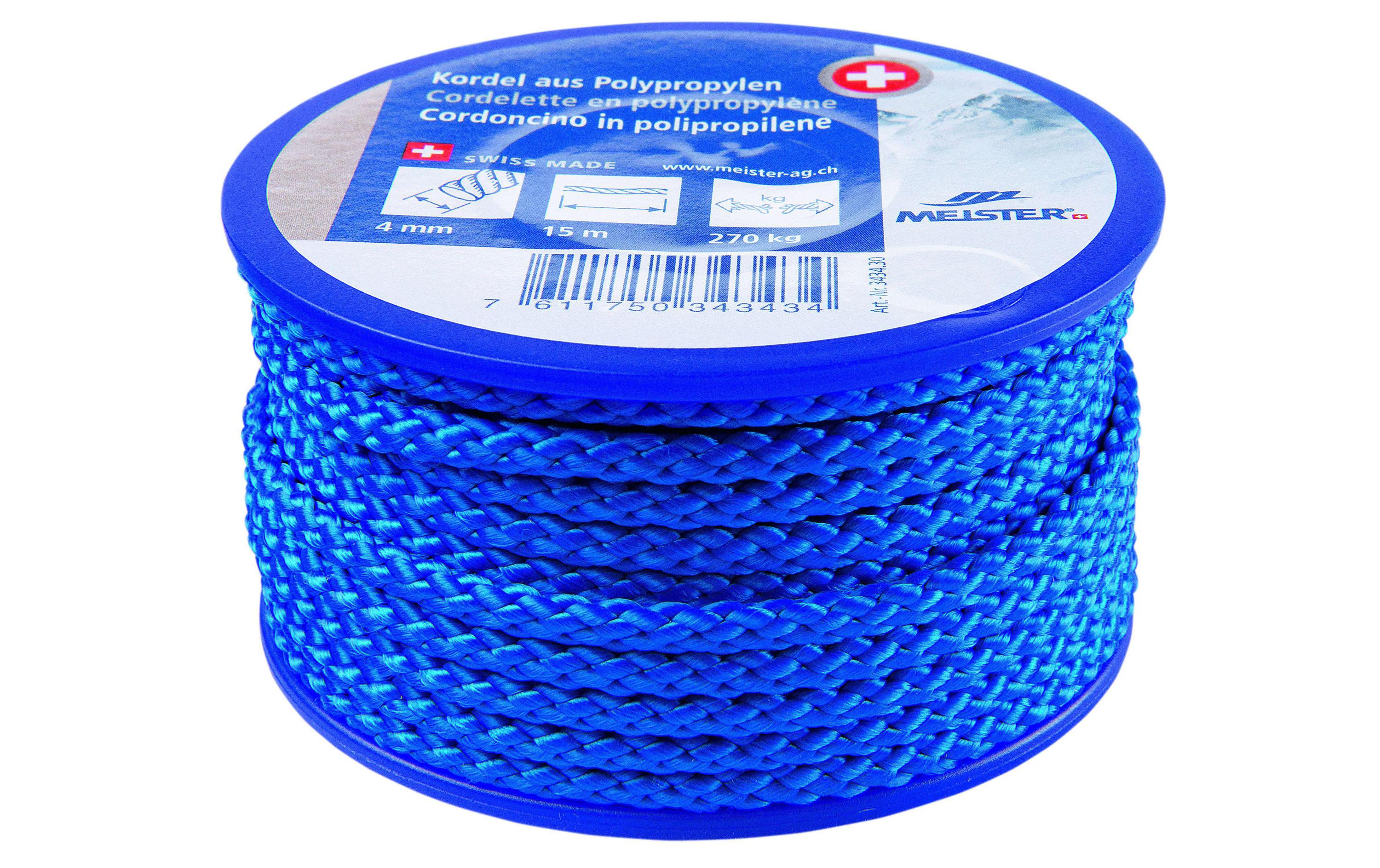 Meister KORDEL PP BLAU 4MM 15M