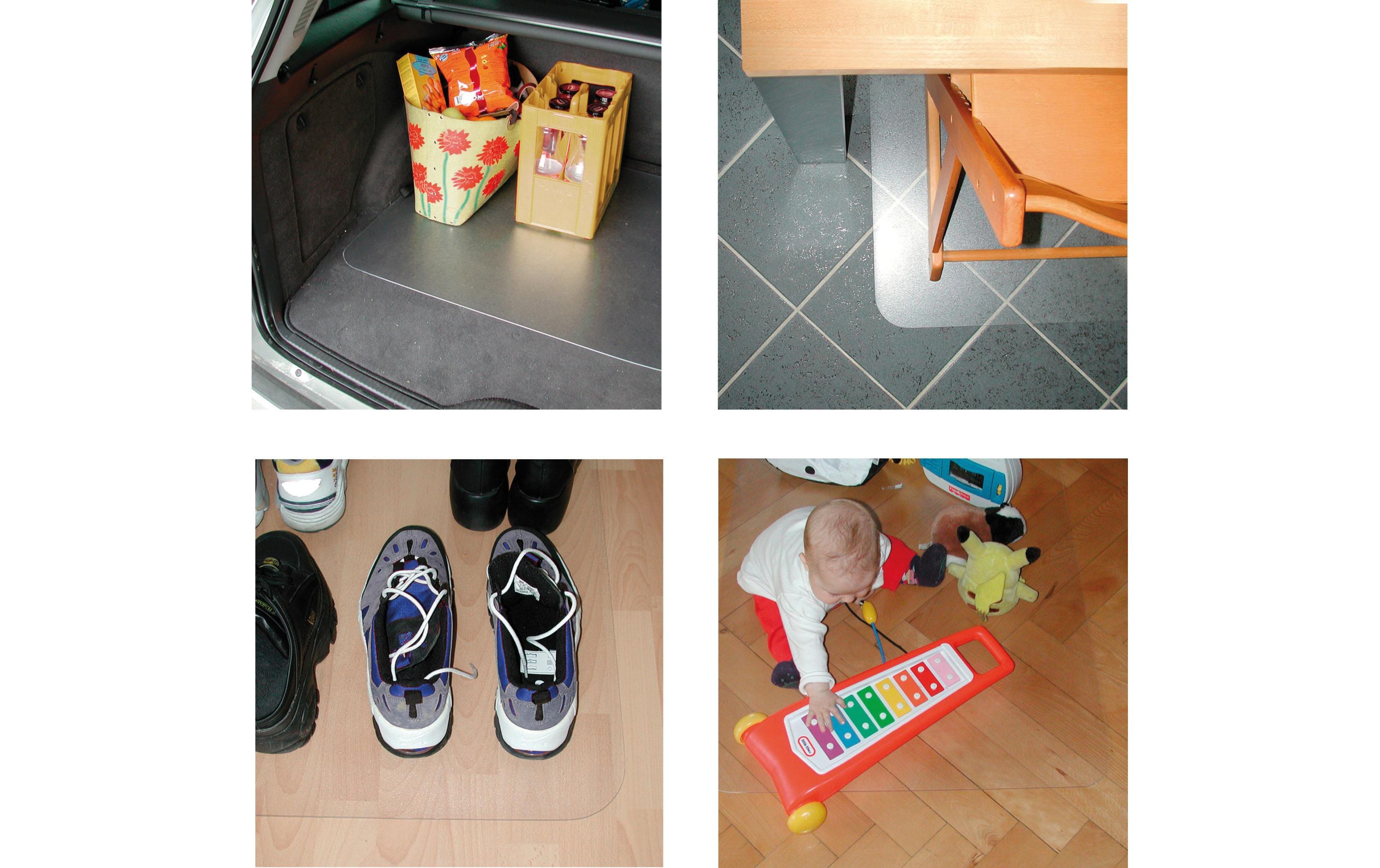 Floorsafe Bodenschutzmatten für alle Böden 60 x 80 cm, PET