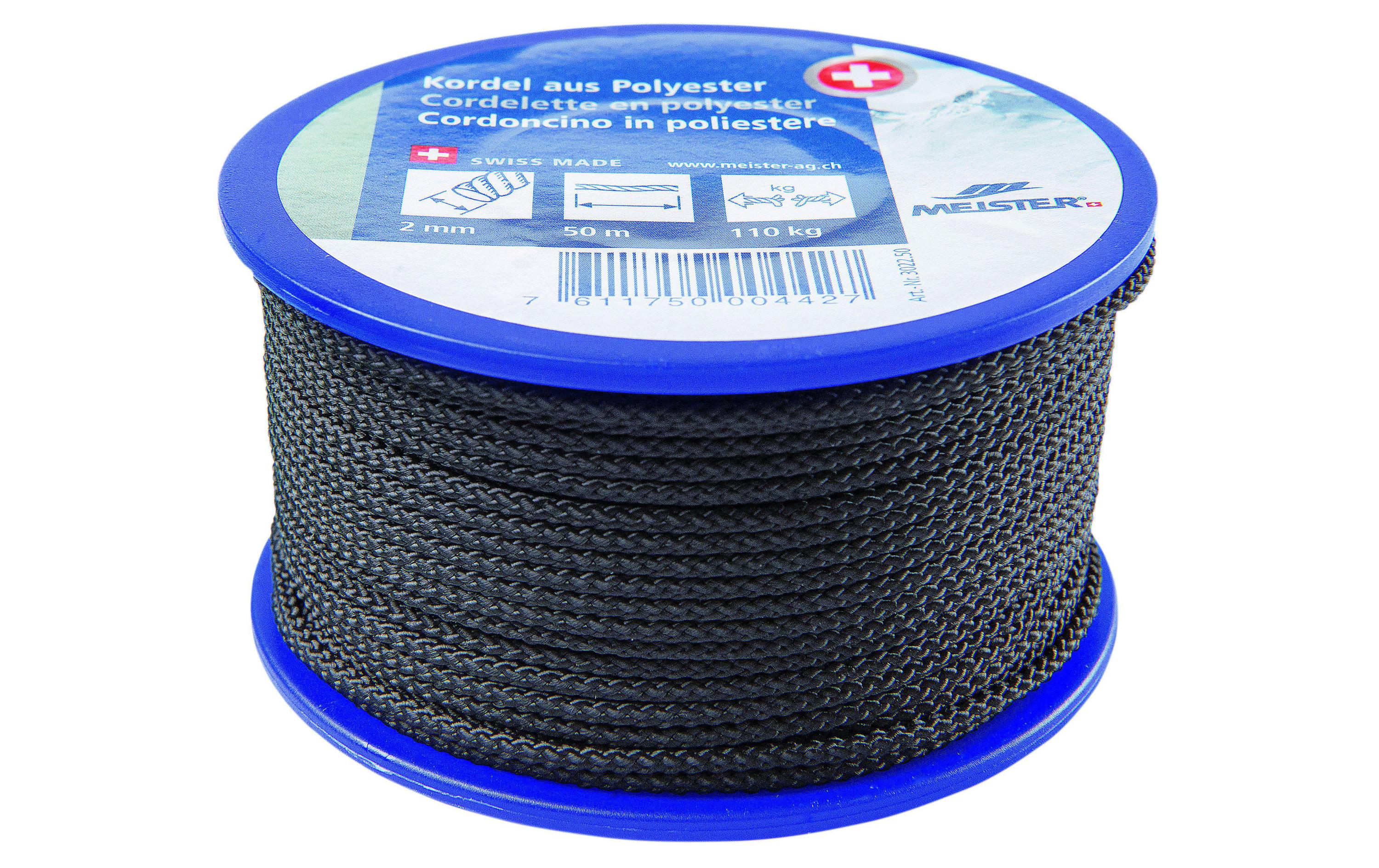 Meister KORDEL PES SCHWARZ 2MM 50M