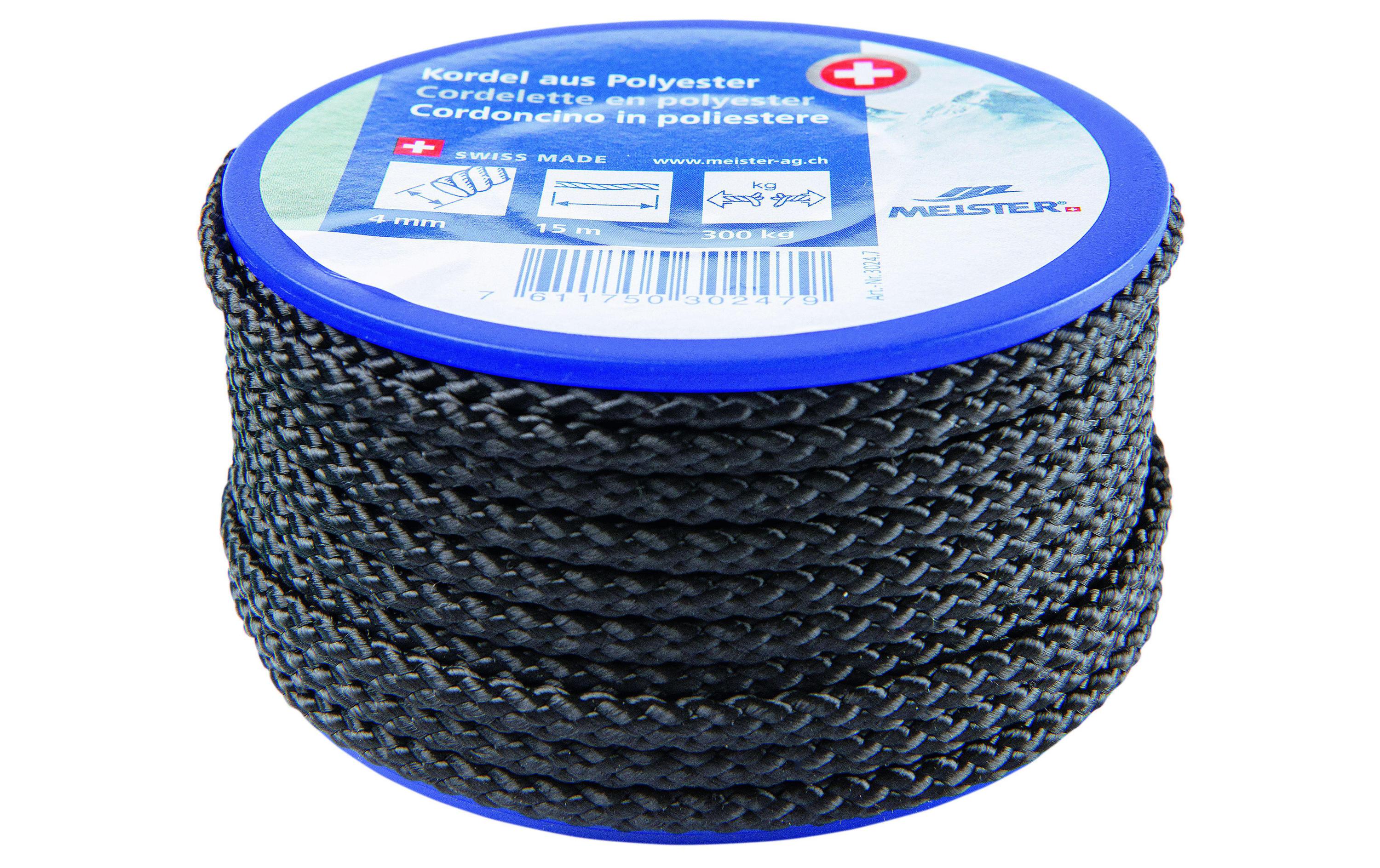 Meister KORDEL PES SCHWARZ 4MM 15M