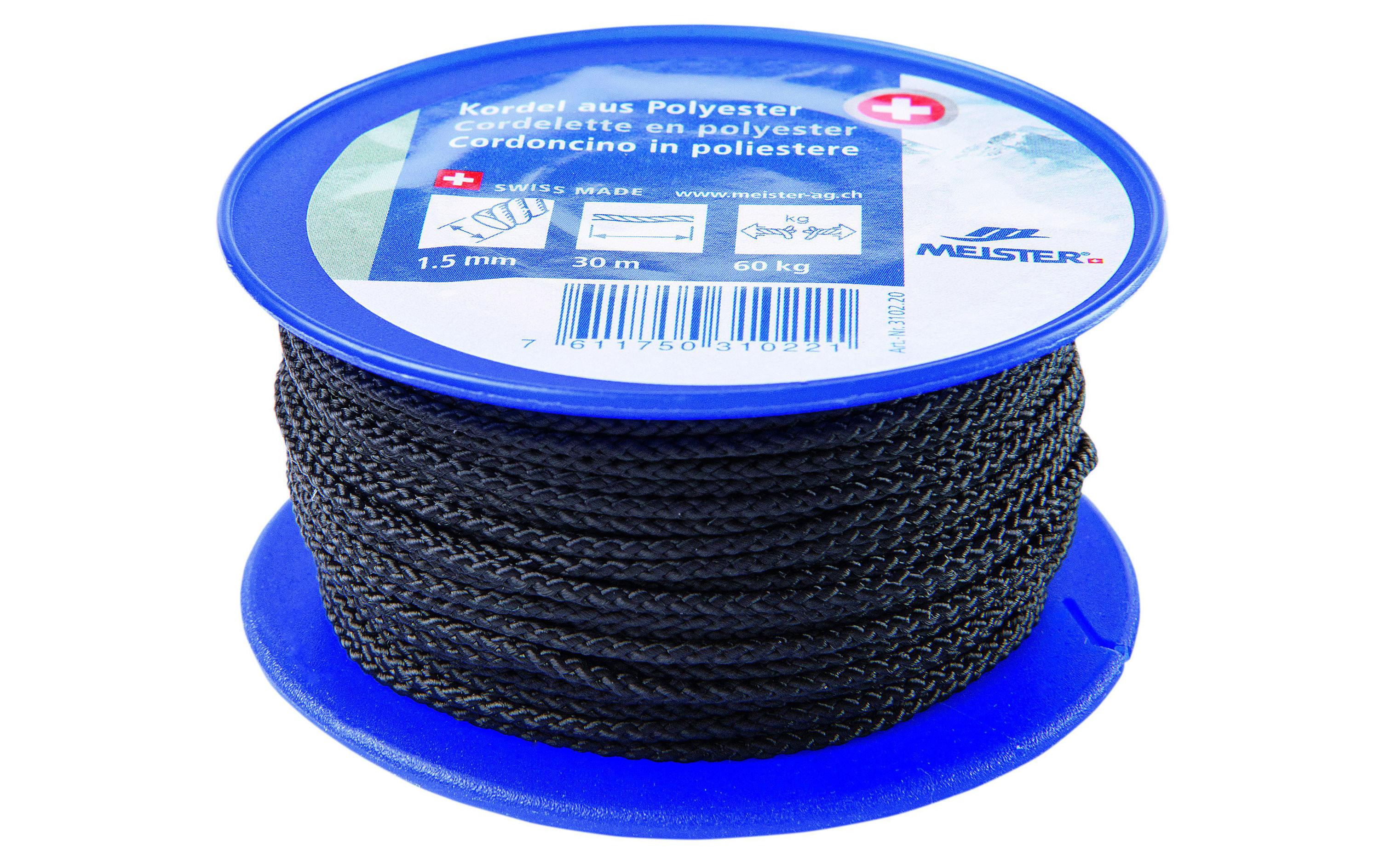 Meister KORDEL PES SCHWARZ 1.5MM 30M