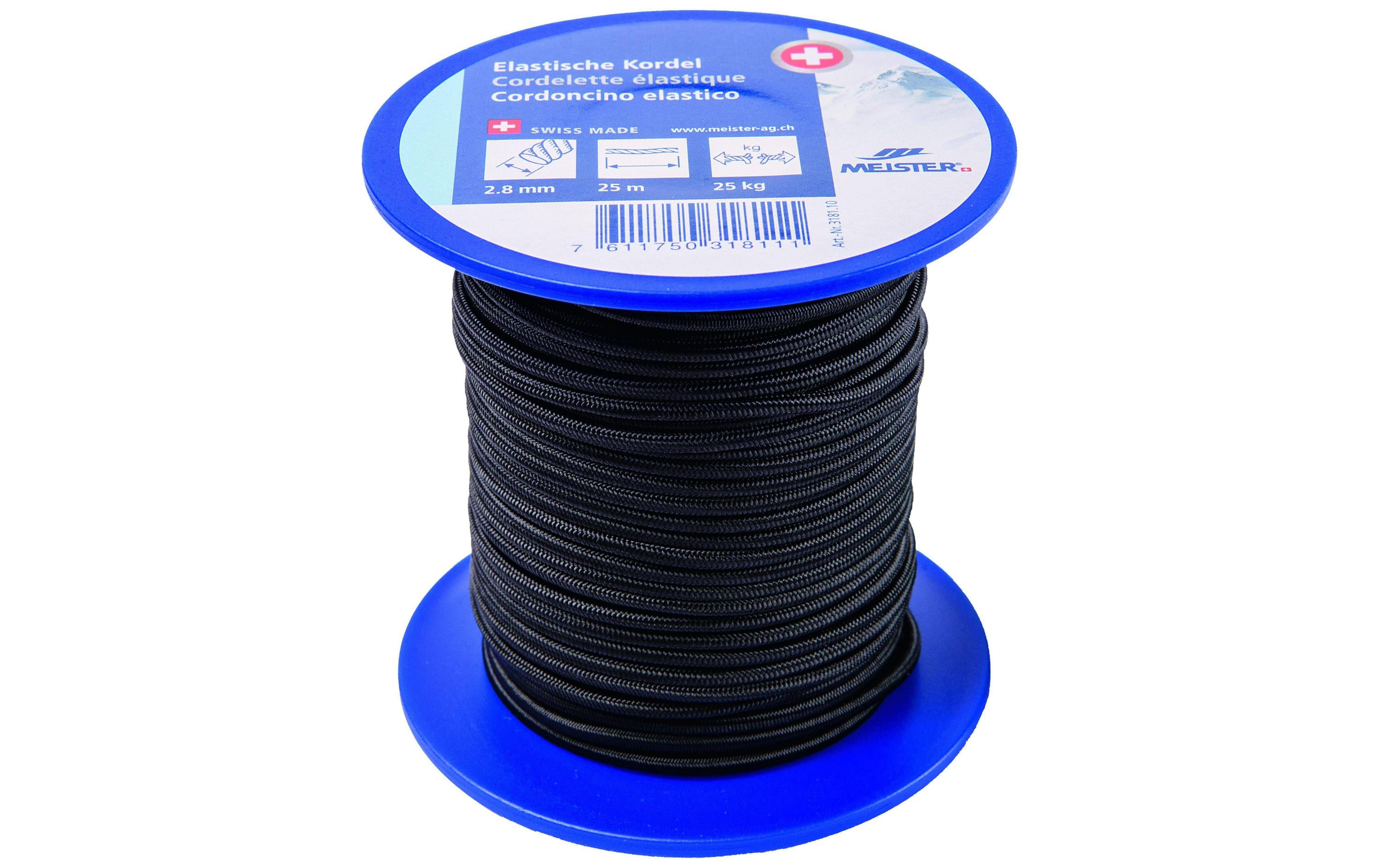 Meister ELAST. KORDEL SCHWARZ 2.8MM 25M