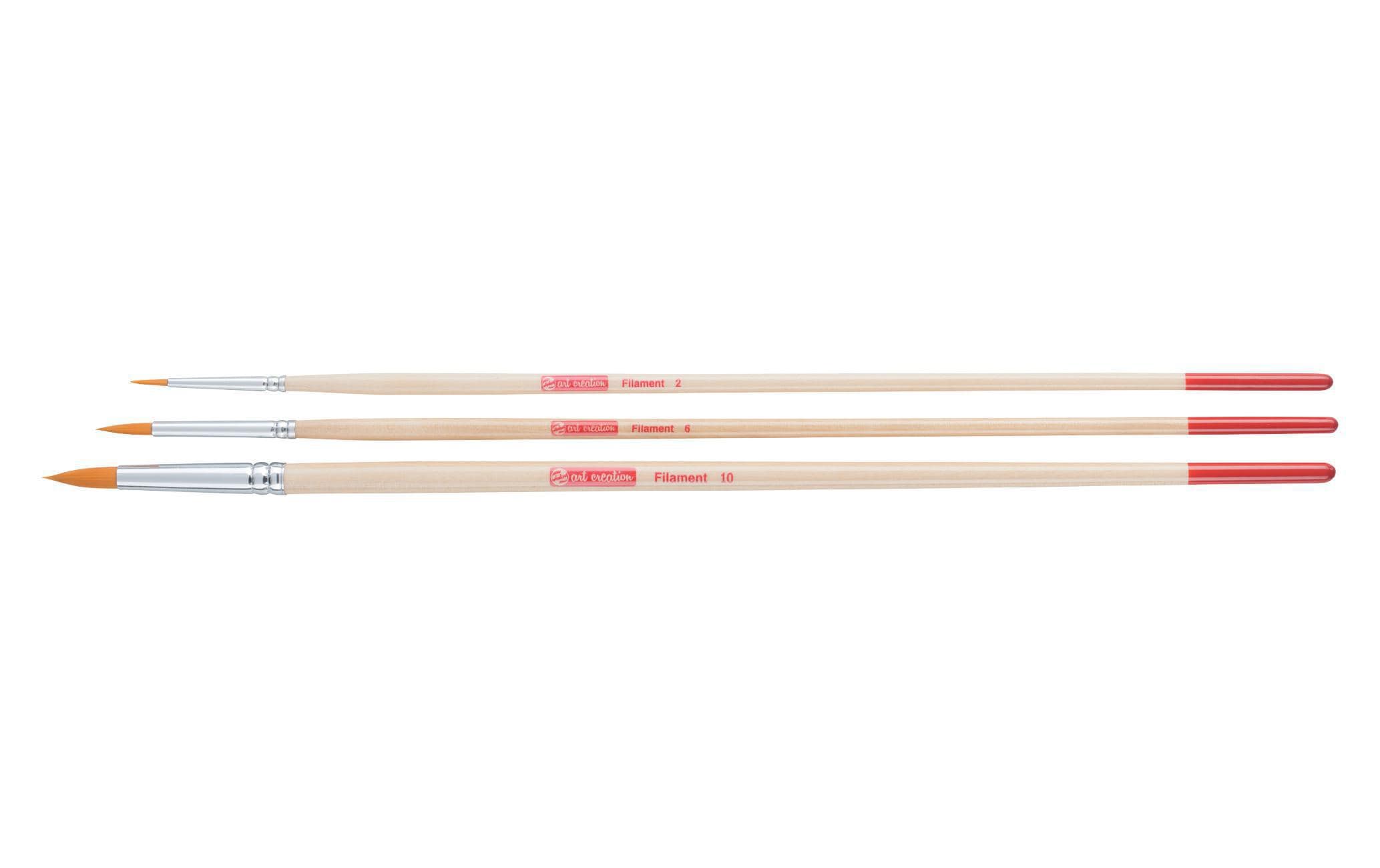 Talens Öl/Acryl-Pinsel 3er Set Rund Grössen: 2-6-10, Polyester