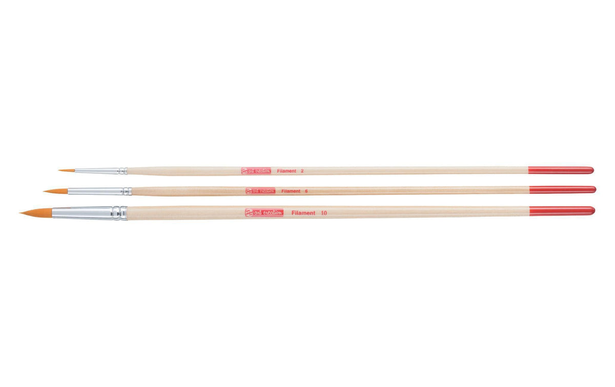Talens Öl/Acryl-Pinsel 3er Set Rund Grössen: 2-6-10, Polyester