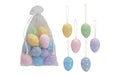 G. Wurm Ostereier-Set, 12 Stück, Bunt Kunststoff, Eier 4 x 6 x 4 cm