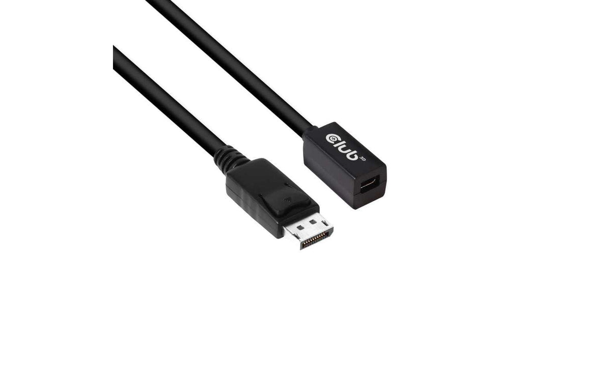 Club 3D, mDP auf DP 1.4 HBR3 8K60Hz Verlängerungskabel, 1.0 Meter bidir., m/f