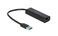 Delock USB3.1 Typ-A zu LAN Adapter 0,1/1/2.5Gbps, schwarz, Kompakt