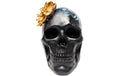 Kare Totenkopf mit Blumen H: 22 cm, B: 24 cm, T: 17 cm