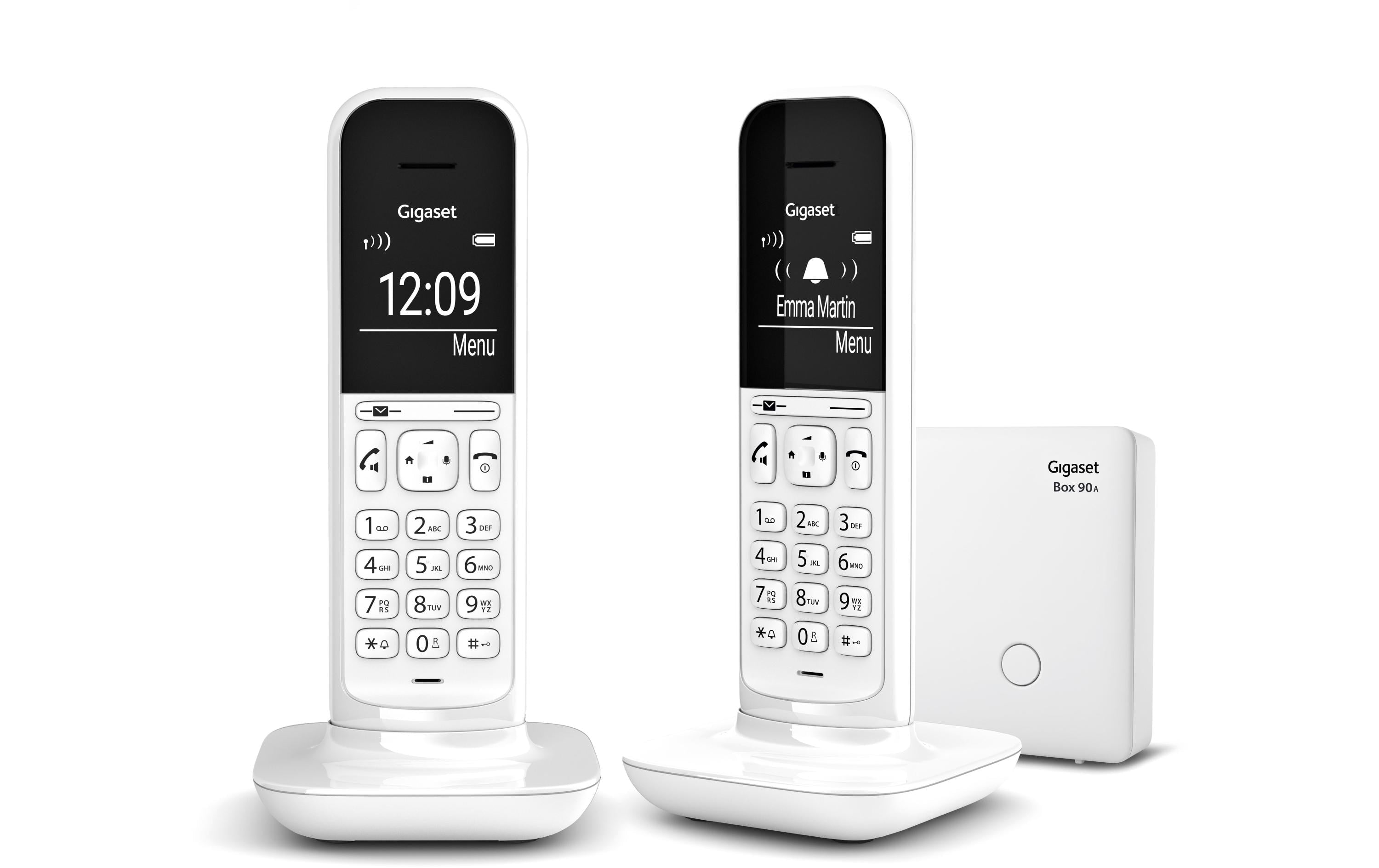 Gigaset CL390A Duo Tundra White analoges Telefon mit Anrufbeantworter