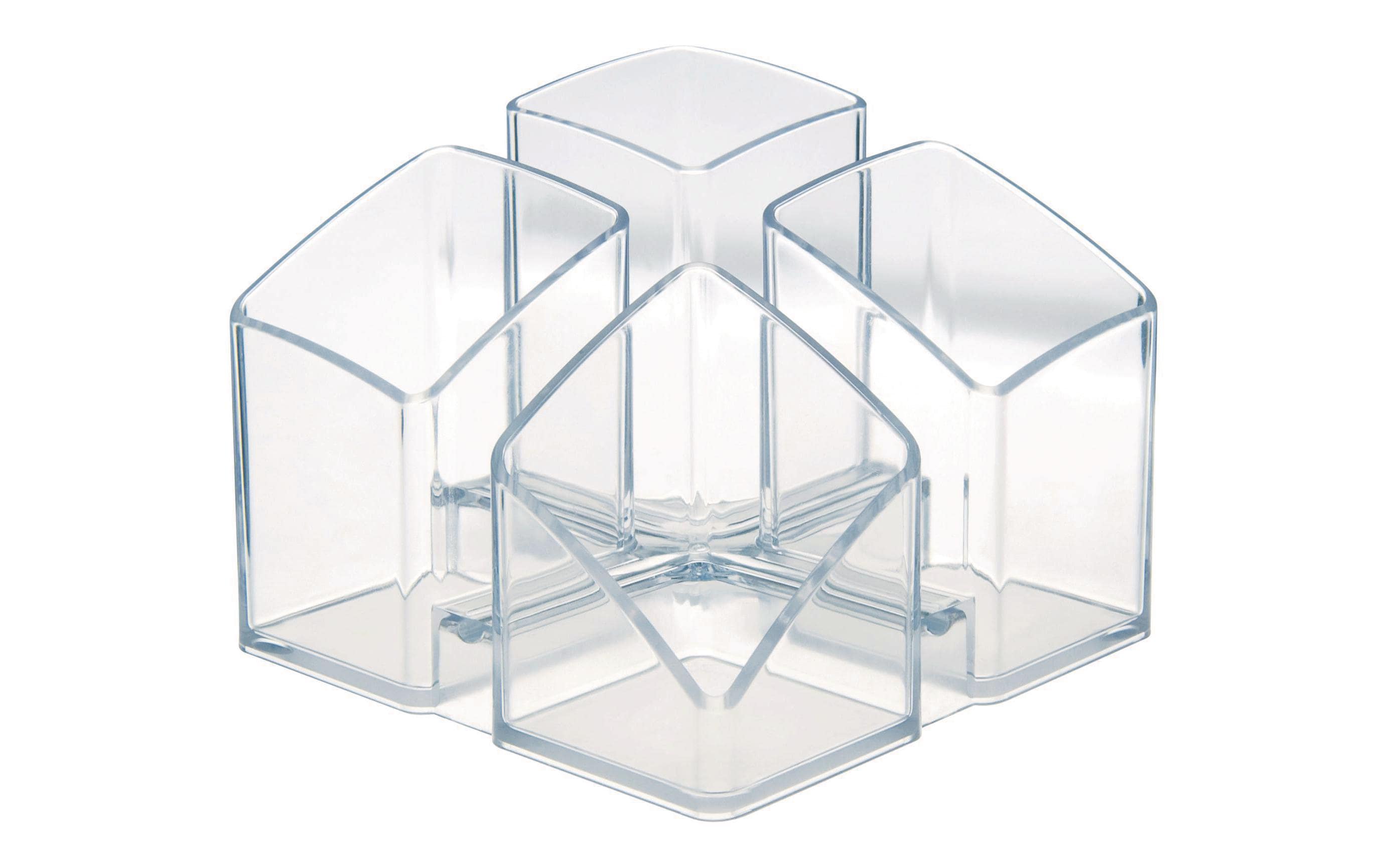 HAN Stifteköcher SCALA 4 Fächer, transparent-glaskalr