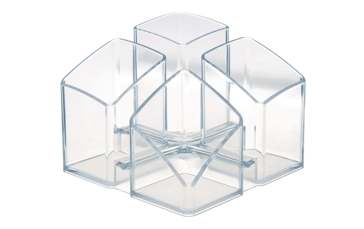HAN, Stiftehalter SCALA Transparent 4 Fächer, transparent-glaskalr
