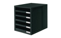 HAN Schubladenbox SCHRANK-Set A4 5 offene Schubladen, schwarz