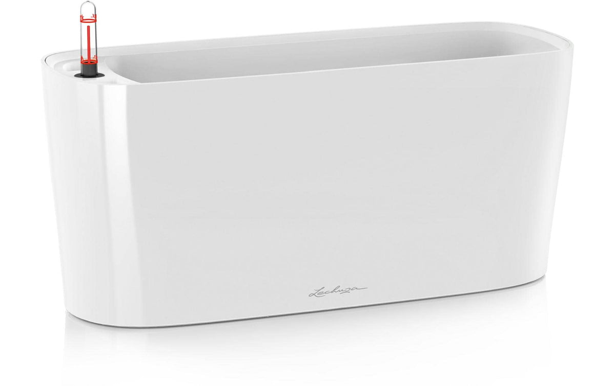 Lechuza Delta 20  Table Planter White High Gloss