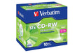 Verbatim CD-RW 12x 700MB/80Min, 10er Pack bis 12-fach, nicht bedruckbar, mit Logo
