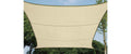 Perel Sonnensegel - Quadrat, 5x5 m, Farbe: champager, Wasser abstossend,