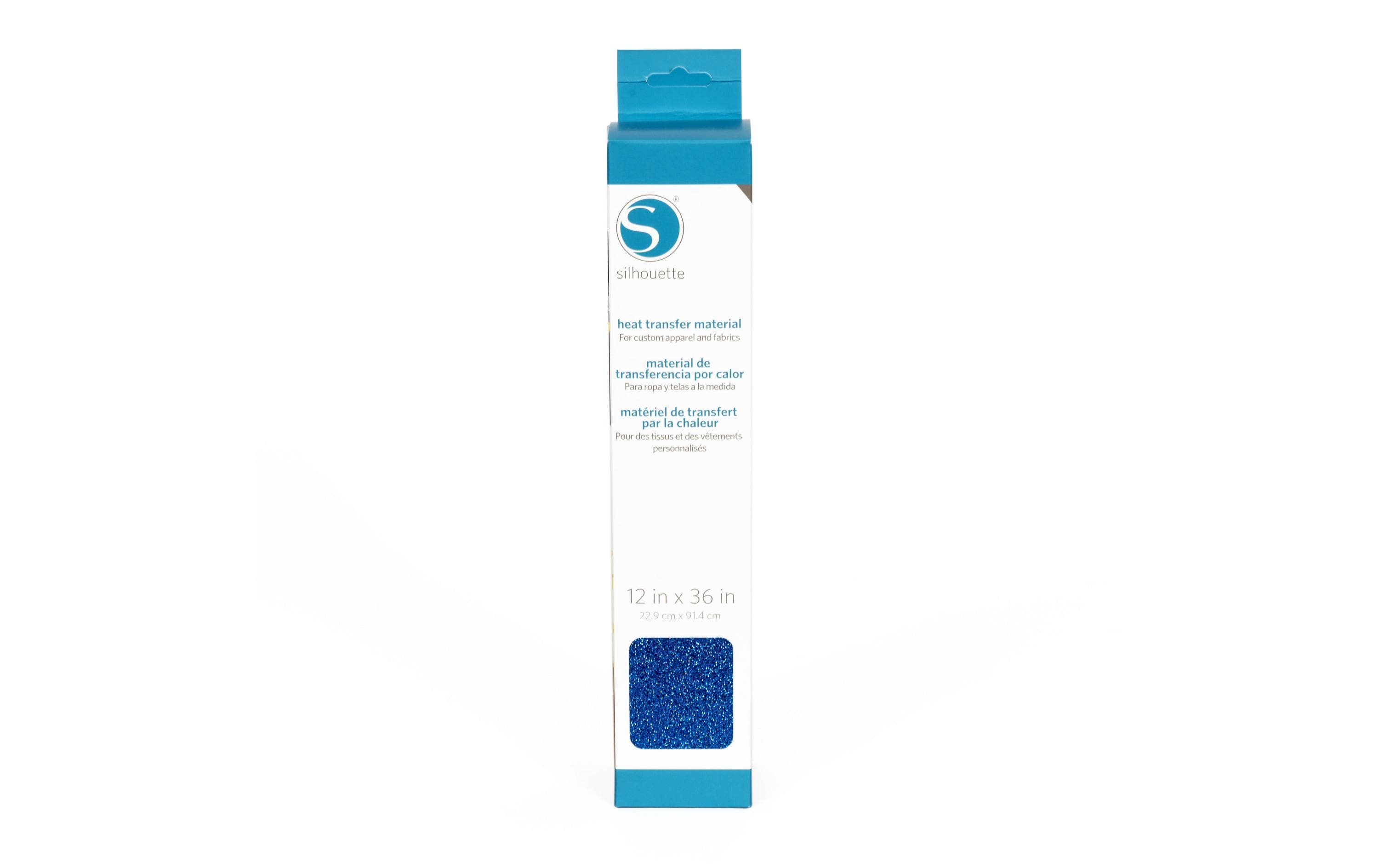 Silhouette Aufbügelfolie Glitzer, blau 1 Rolle, 30.5 cm x 91.4 cm