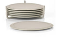 Zone Glasuntersetzer 6er Set Mud Grösse 10x3.1cm, Metall/Silikon