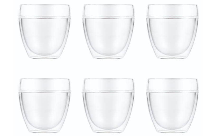 Bodum Pavina Becher 0.25 Liter Set 6 Stück, doppelwandig, Kunststoff