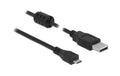 Delock USB2 Kabel A-MicroB, 0.5m, schwarz für USB2.0 Geräte, 480 Mbps